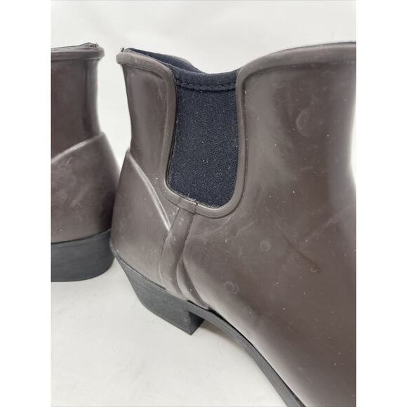 Bogs Valerie Ankle Rubber Rain Booties Slip On Women'S Size 7 Dark Brown - Picture 9 of 15